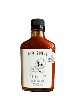 Jawbreaker - 200mL - 10 Awards hot sauce by Old Bones Chilli Co in a 200mL bottle, award-winning gourmet spicy sauce.